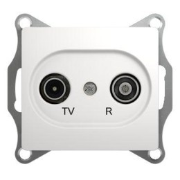 Розетка телевизионная оконечная TV/R 1-м СП Glossa 1дБ механизм бел. SchE GSL000194