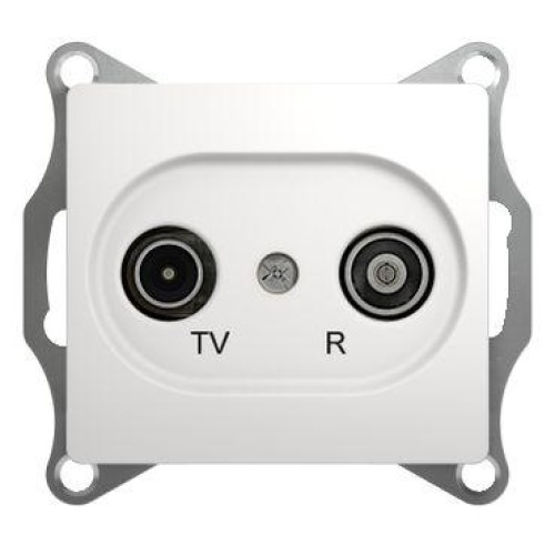 Розетка телевизионная оконечная TV/R 1-м СП Glossa 1дБ механизм бел. SchE GSL000194