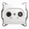 Розетка телевизионная оконечная TV/R 1-м СП Glossa 1дБ механизм бел. SchE GSL000194