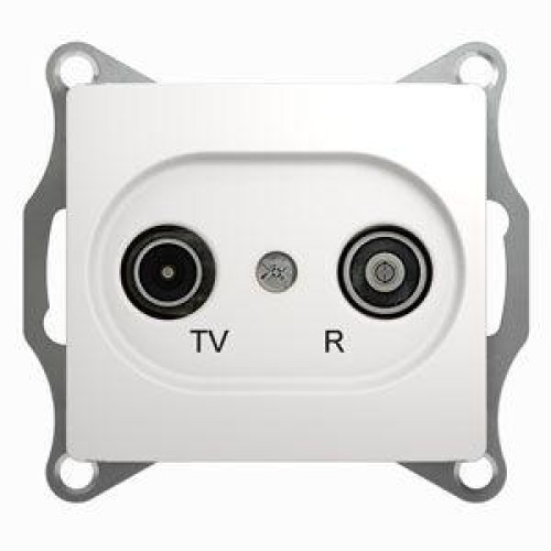 Розетка телевизионная оконечная TV/R 1-м СП Glossa 1дБ механизм бел. SchE GSL000194