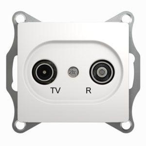 Розетка телевизионная оконечная TV/R 1-м СП Glossa 1дБ механизм бел. SchE GSL000194