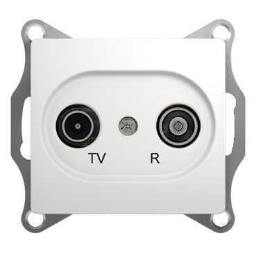Розетка телевизионная оконечная TV/R 1-м СП Glossa 1дБ механизм бел. SchE GSL000194
