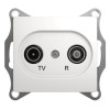 Розетка телевизионная оконечная TV/R 1-м СП Glossa 1дБ механизм бел. SchE GSL000194