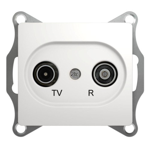 Розетка телевизионная оконечная TV/R 1-м СП Glossa 1дБ механизм бел. SchE GSL000194