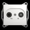 Розетка телевизионная оконечная TV/R 1-м СП Glossa 1дБ механизм бел. SchE GSL000194