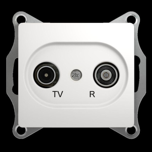 Розетка телевизионная оконечная TV/R 1-м СП Glossa 1дБ механизм бел. SchE GSL000194