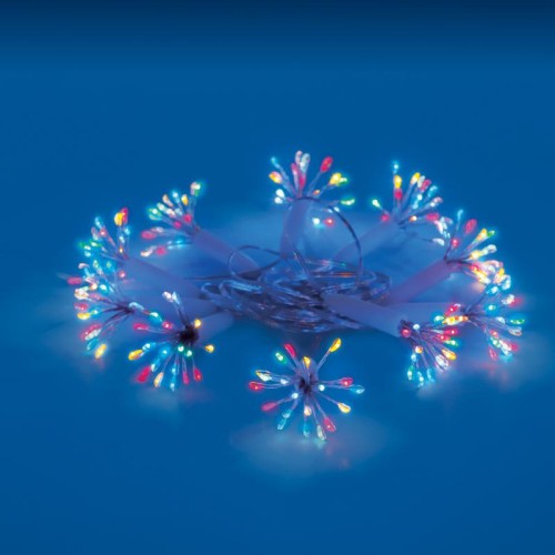 Гирлянда ULD-S0250-200/STA MULTI IP44 STARBURST "Звезда" 2.5м 200 разноцвет. свет провод прозр. Unie