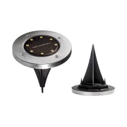 Светильник светодиодный SLR-S14 8SMD грунтовый IP44 корпус нерж. сталь солнечная батарея (уп.4шт) ФА