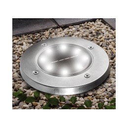 Светильник светодиодный SLR-S14 8SMD грунтовый IP44 корпус нерж. сталь солнечная батарея (уп.4шт) ФА