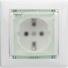 Розетка 1-м СП Valena 16А IP44 2P+E с заземл. защ. шторки с крышкой немецк. стандарт механизм бел. L