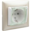 Розетка 1-м СП Valena 16А IP44 2P+E с заземл. защ. шторки с крышкой немецк. стандарт механизм бел. L