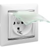 Розетка 1-м СП Valena 16А IP44 2P+E с заземл. защ. шторки с крышкой немецк. стандарт механизм бел. L