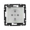 Розетка 1-м СП Valena 16А IP44 2P+E с заземл. защ. шторки с крышкой немецк. стандарт механизм бел. L