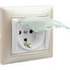Розетка 1-м СП Valena 16А IP44 2P+E с заземл. защ. шторки с крышкой немецк. стандарт механизм бел. L