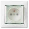 Розетка 1-м СП Valena 16А IP44 2P+E с заземл. защ. шторки с крышкой немецк. стандарт механизм бел. L