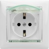 Розетка 1-м СП Valena 16А IP44 2P+E с заземл. защ. шторки с крышкой немецк. стандарт механизм бел. L