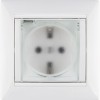 Розетка 1-м СП Valena 16А IP44 2P+E с заземл. защ. шторки с крышкой немецк. стандарт механизм бел. L