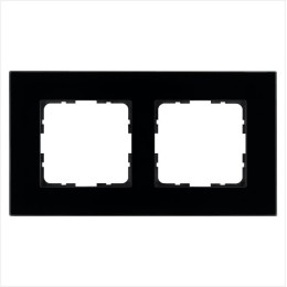 Рамка 2-м G-Glass стекло черн. Black Glass Jasmart G1002GB