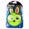 Светильник светодиодный NL-241 "Зайцы очкарики" 220В ночник с выкл. зел. Camelion 13816