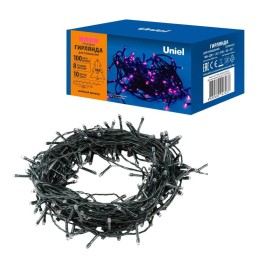 Гирлянда светодиодная ULD-S1000-100/DGA PINK IP20 10м 100 LED роз. свет провод зел. Uniel UL-0000840