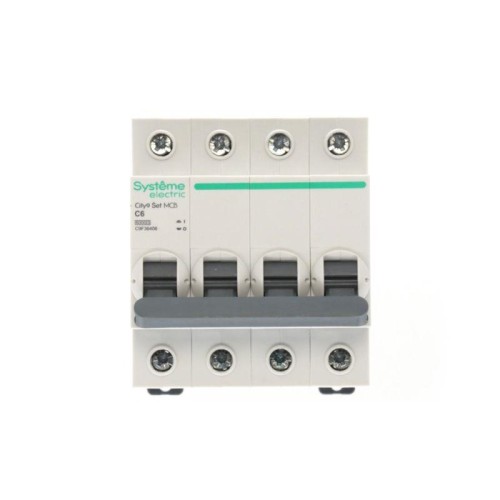 Выключатель автоматический 4п City9 Set (АВ) С 6А 6кА 400В SE C9F36406
