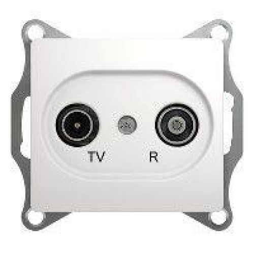 Розетка телевизионная проходная TV/R 1-м СП Glossa 4дБ механизм бел. SchE GSL000195