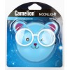 Светильник светодиодный NL-242 "Медведи очкарики" 220В ночник с выкл. син. Camelion 13817