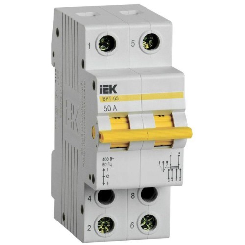 Выключатель-разъединитель трехпозиционный 2п ВРТ-63 50А KARAT IEK MPR10-2-050