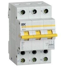 Выключатель-разъединитель трехпозиционный 3п ВРТ-63 50А KARAT IEK MPR10-3-050