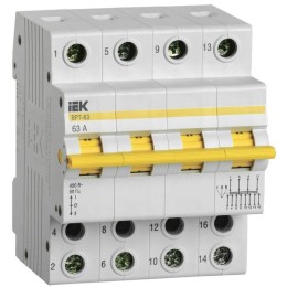 Выключатель-разъединитель трехпозиционный 4п ВРТ-63 63А KARAT IEK MPR10-4-063