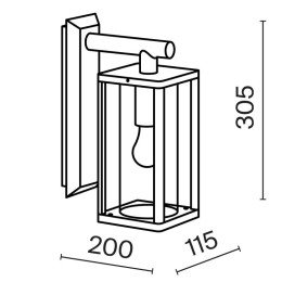 Светильник Cell 1х15Вт E27 IP65 бра настен. Maytoni O452WL-01GF1