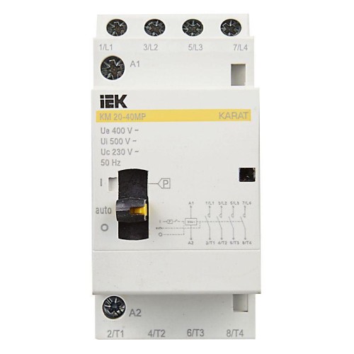 Контактор модульный КМ20-40МР AC с ручным управ. KARAT IEK MKK12-20-40