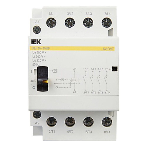 Контактор модульный КМ40-40МР AC с ручным управ. KARAT IEK MKK22-40-40
