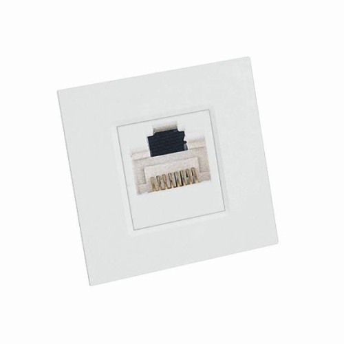 Розетка компьютерная 1-м W45 RJ45 кат.5E для кабель-канала механизм бел. SE RIN-144K5E-B