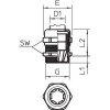 Ввод кабельный V-TEC VM32 EMV-K M32 dкаб. 14-21 dмонтаж. отв. 32 IP68 никелир. OBO 2086177