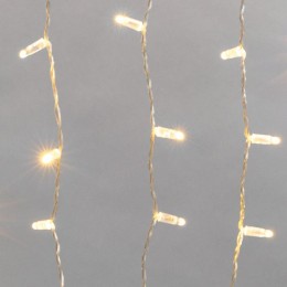 Гирлянда светодиодная "Айсикл" (бахрома) 4.8х0.6м 176LED тепл. бел. 15Вт 220-240В IP65 провод прозр.