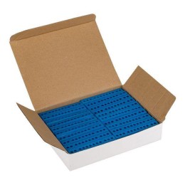 Шина нулевая N 6х9 12 отверстий синий изолированный корпус на DIN-рейку латунь PROxima EKF sn0-63-12