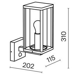 Светильник Cell 1х15Вт E27 IP65 бра настен. Maytoni O452WL-01GFSR