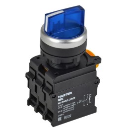 Переключатель 3 полож. 2НО с подсветкой син. MASTER IEK MI-SW60-20XD-4-14-3-K07
