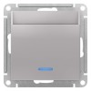 Выключатель карточный СП AtlasDesign 10А IP20 без задержки времени механизм алюм. SE ATN000367