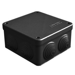 Коробка распределительная ОП 105х105х56мм IP54 7 выходов 4 гермоввода крышка на винтах материал - по