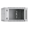 Шкаф телекоммуникационный настенный SH-05F-6U60/45 19дюйм 6U 600х450х368мм дверь стекло сер. RAL 703