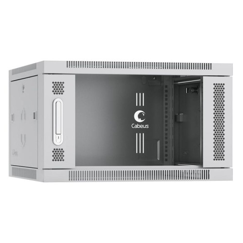 Шкаф телекоммуникационный настенный SH-05F-6U60/45 19дюйм 6U 600х450х368мм дверь стекло сер. RAL 703