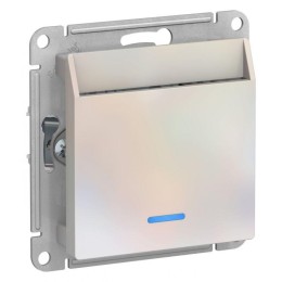Выключатель карточный 2мод. СП AtlasDesign 10А IP20 без задержки времени механизм жемчуж. SE ATN0004