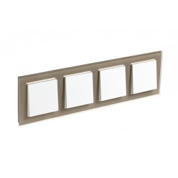 Рамка 4-м AtlasDesign Nature стекло шампань SE ATN320504