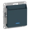 Выключатель карточный 2мод. СП AtlasDesign 10А IP20 без задержки времени механизм изумруд SE ATN0008