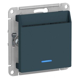Выключатель карточный 2мод. СП AtlasDesign 10А IP20 без задержки времени механизм изумруд SE ATN0008