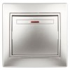 Выключатель 1-кл. СП Plano 10А IP20 1-102-03 250В с подсветкой алюм. Intro Б0053731