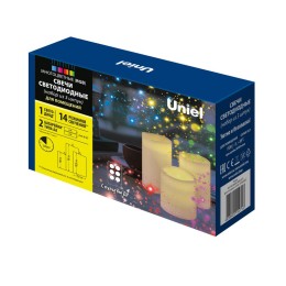 Фигура ULD-F052 RGB RC CANDLE SET3 "Свеча" на батарейках 2АА (не в/к) 1 LED RGB свет gульт ДУ (в/к)