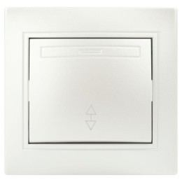 Переключатель 1-кл. СП Plano 10А IP20 1-103-06 250В перламутр Intro Б0053752